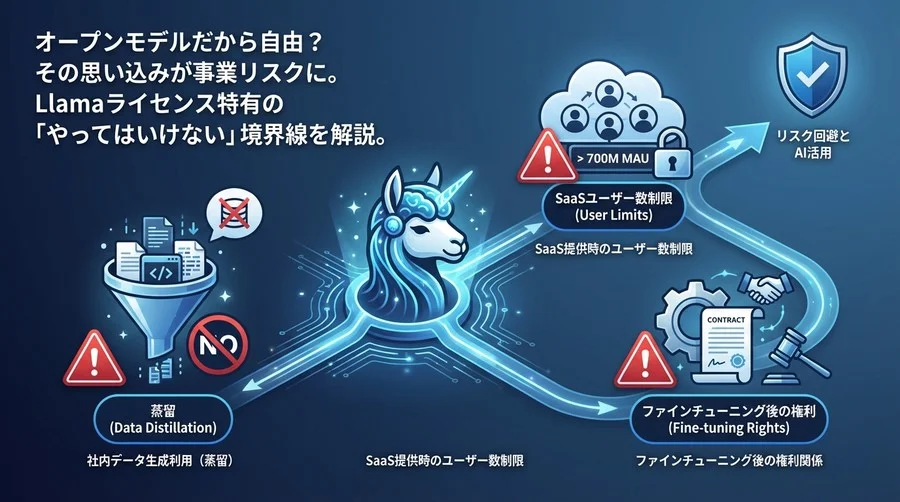 Llama商用利用の落とし穴：オープンモデル＝自由ではない？事業責任者が知るべき「やってはいけない」3つの境界線