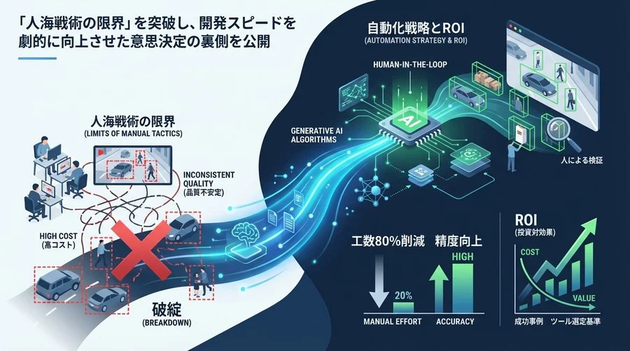 動画アノテーションの「人海戦術」はなぜ破綻するのか？工数80%削減と精度向上を両立する自動化戦略とROI