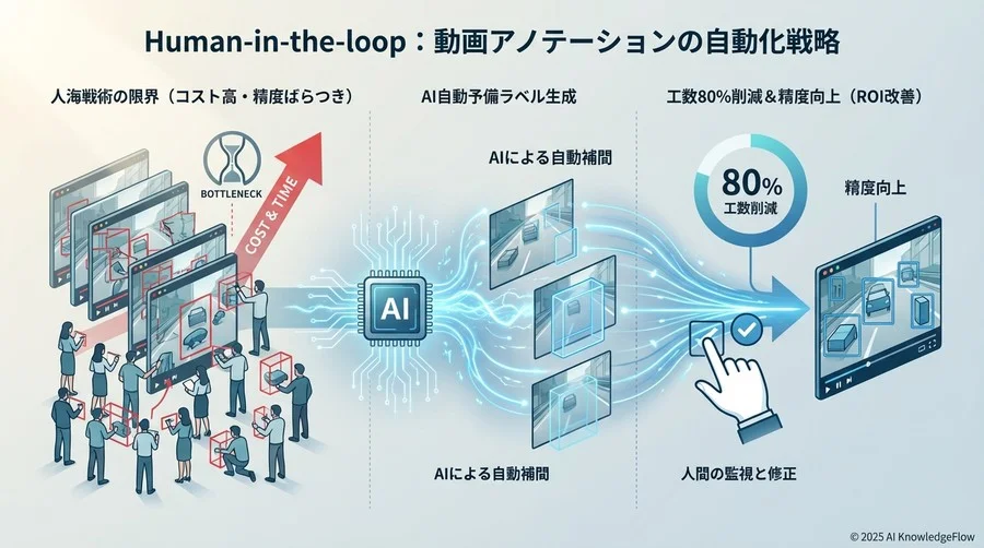 解決策：自動ラベリングツール導入による「Human-in-the-loop」の構築 - Section Image