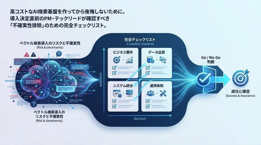 ベクトル検索導入の失敗リスクをゼロに。PMが決定前に確認すべき完全チェックリスト