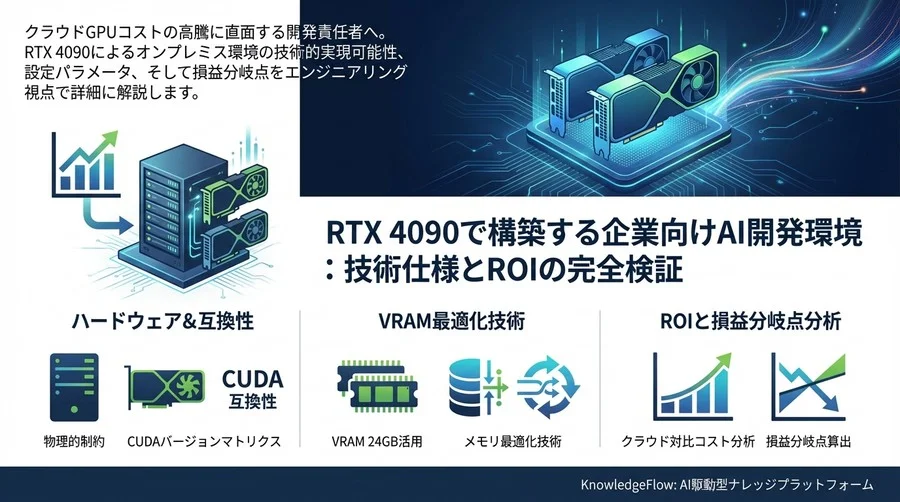 RTX 4090で構築する企業向けAI開発環境：技術仕様とROIの完全検証