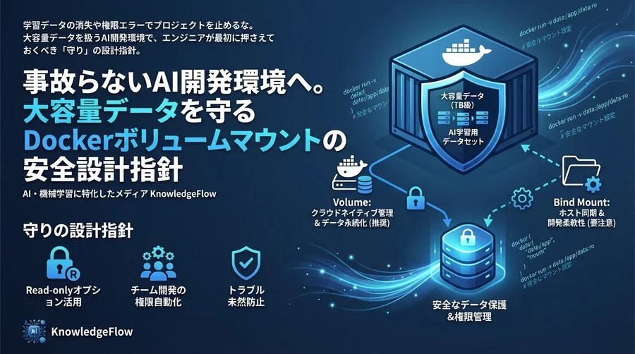 事故らないAI開発環境へ。大容量データを守るDockerボリュームマウントの安全設計指針