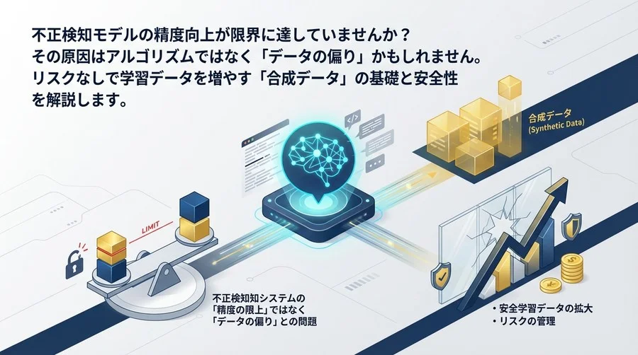 不正検知AIの精度限界を突破する：合成データによる「安全な」学習データ拡張とリスク管理ガイド