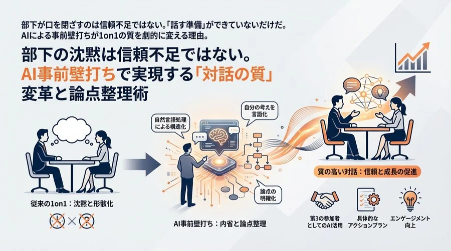 部下の沈黙は信頼不足ではない。AI事前壁打ちで実現する「対話の質」変革と論点整理術