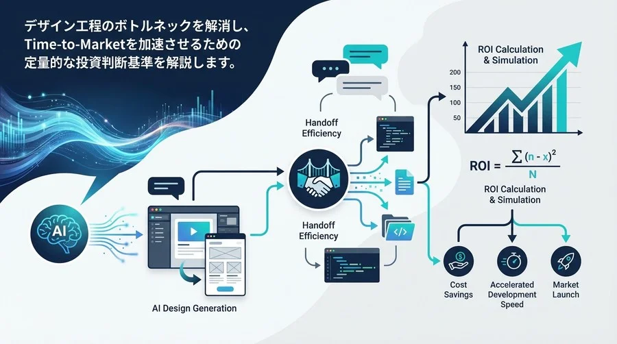 UI/UX自動生成AIの投資対効果：開発スピードを加速させるROI算出ロジック