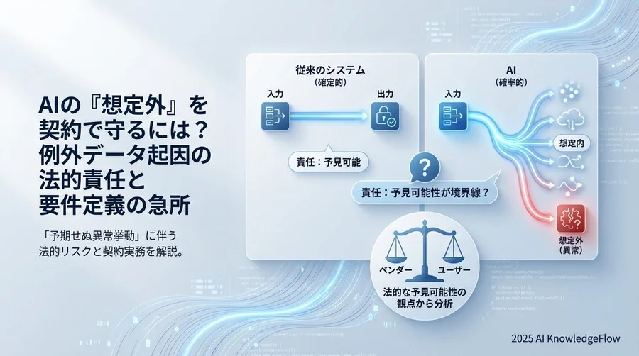 AIの「異常挙動」は誰の責任か？予見可能性の法的論点 - Section Image