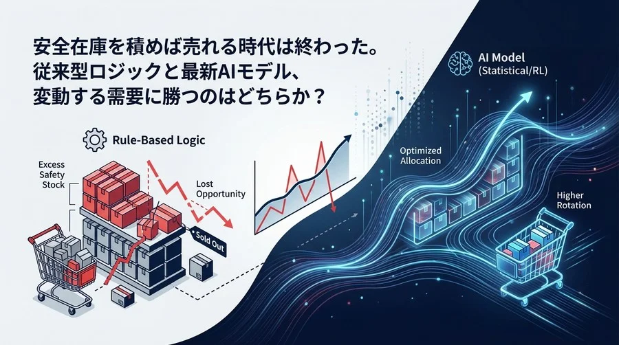 OMO在庫の「売り越し」恐怖に勝つ：ルールベース対AIモデル引当性能ベンチマーク検証