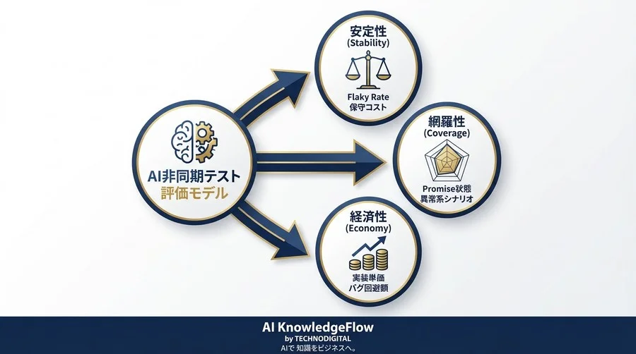 非同期処理テストのAI自動生成：生成数よりも「安定性」で測るROI評価指標の完全解説 - Conclusion Image
