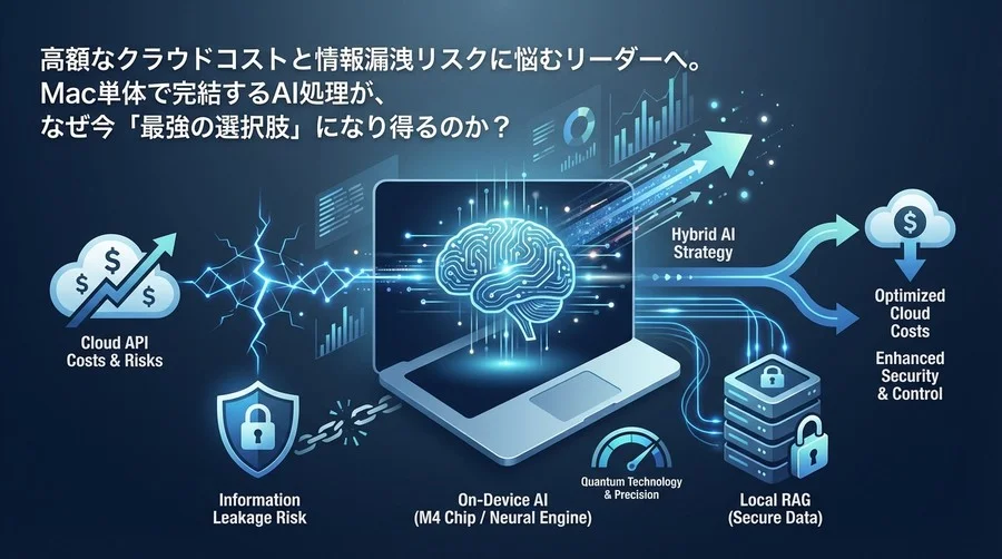 クラウド破産を防ぐ「M4 Mac」という選択肢：AIインフラのコストとリスクを最適化するハイブリッド戦略