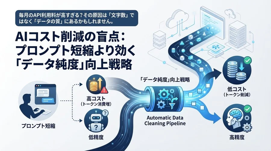 AIコスト削減の盲点：プロンプト短縮より効く「データ純度」向上戦略