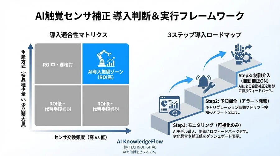 触覚センサの寿命はAIで延びるか？交換コスト半減に挑む自動補正技術の分岐点【専門家3視点検証】 - Conclusion Image