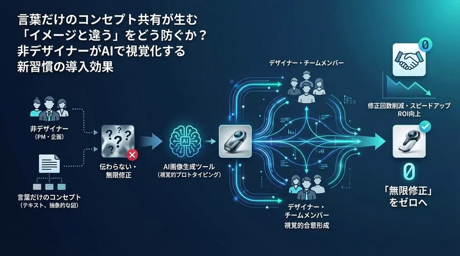 「イメージと違う」無限修正をゼロへ。非デザイナーこそ武器にしたいAI画像生成による視覚的合意形成術