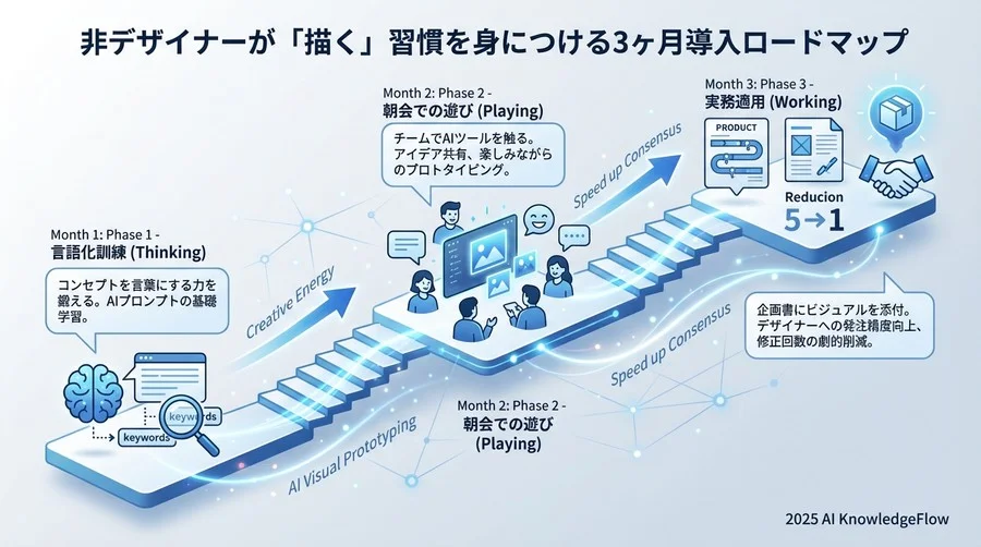 3. 導入・実装プロセス：企画職が「描く」習慣を身につけるまでの3ヶ月 - Section Image