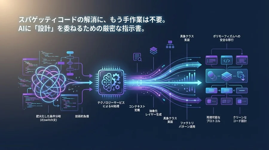 Cursor AIによる条件分岐リファクタリング仕様書：ポリモーフィズムへの安全な移行プロトコル