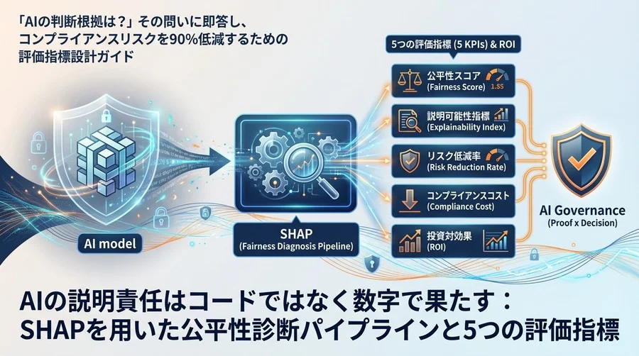 AIの説明責任はコードではなく数字で果たす：SHAPを用いた公平性診断パイプラインと5つの評価指標