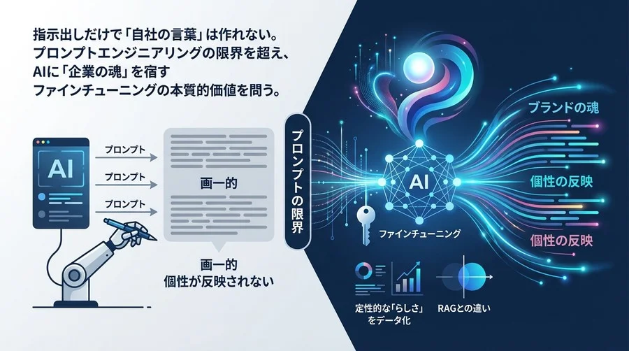 プロンプトの限界：AIに「ブランドの魂」を宿すファインチューニング戦略の全貌