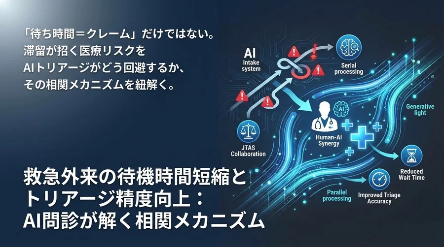 救急外来の待機時間短縮とトリアージ精度向上：AI問診が解く相関メカニズム