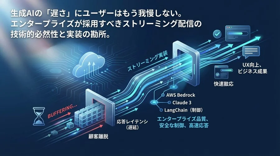 生成AIの「待ち時間」が顧客を殺す：AWS BedrockとClaude 3で実現する、エンタープライズ品質のストリーミング実装戦略