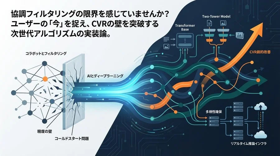 協調フィルタリングの限界突破：深層学習レコメンドでCVRを劇的に改善する実装戦略