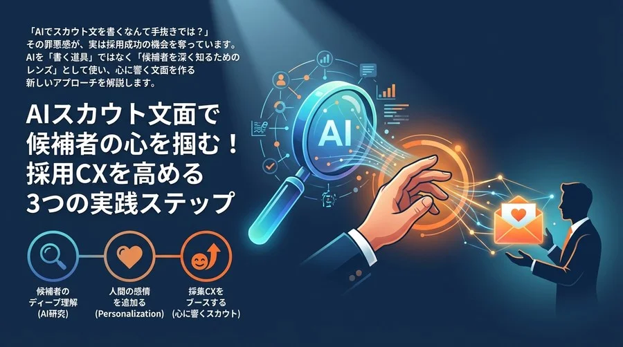 AIスカウト文面で候補者の心を掴む！採用CXを高める3つの実践ステップ