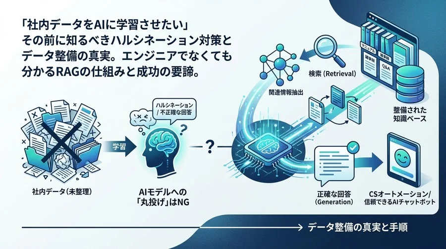 「社内データをAIに学習させる」は間違い？RAGの仕組みと精度を決めるデータ整備の真実