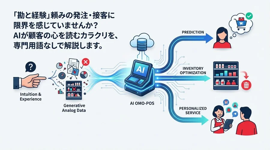 「勘と経験」にサヨナラ。AI搭載OMO-POSが「お客様の次の一手」を予測できる理由と導入効果