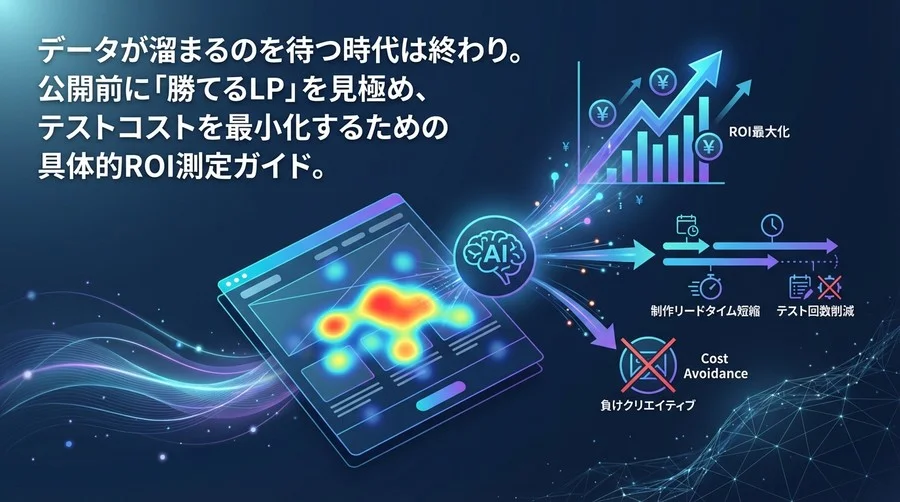 公開前のLP品質保証：AIヒートマップによる「負けない」クリエイティブ選定とROI最大化の財務モデル