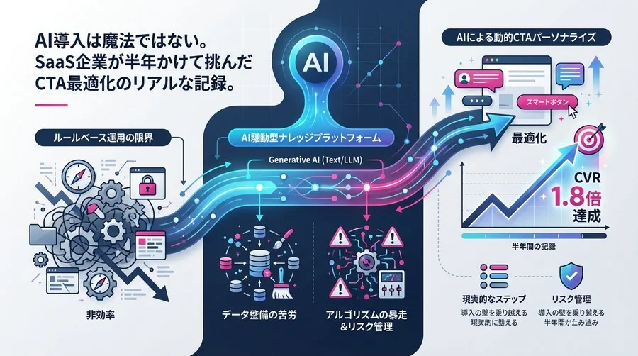 AIによるCTA最適化: SaaS企業が半年で実現したCVR1.8倍の全記録