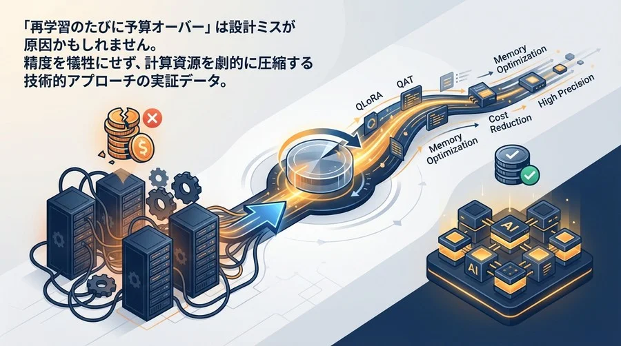 再学習の予算超過は「設計ミス」です：量子化前提で描く低コストAI運用戦略
