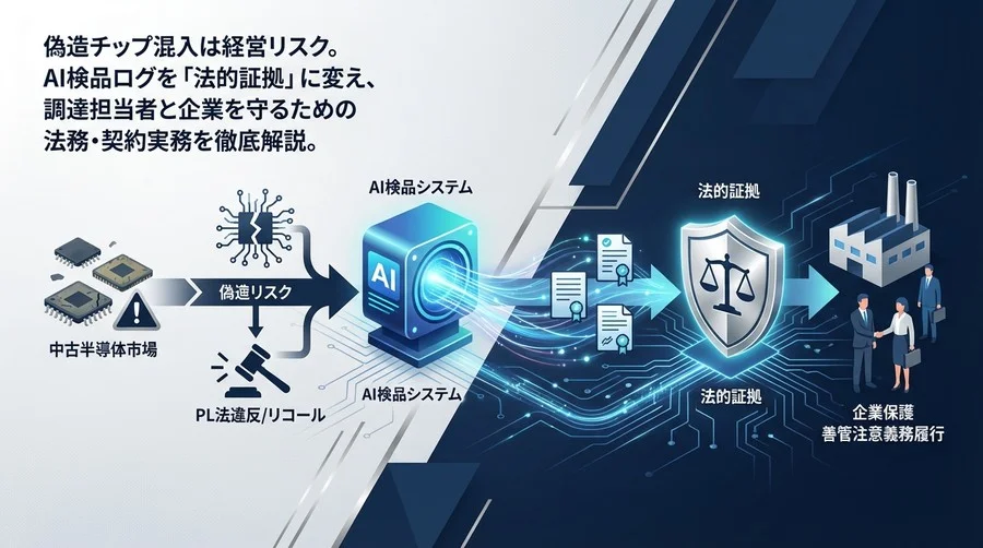 中古半導体の偽造リスクを「法的証拠」で封じ込める：AI検品が企業の善管注意義務を証明する理由