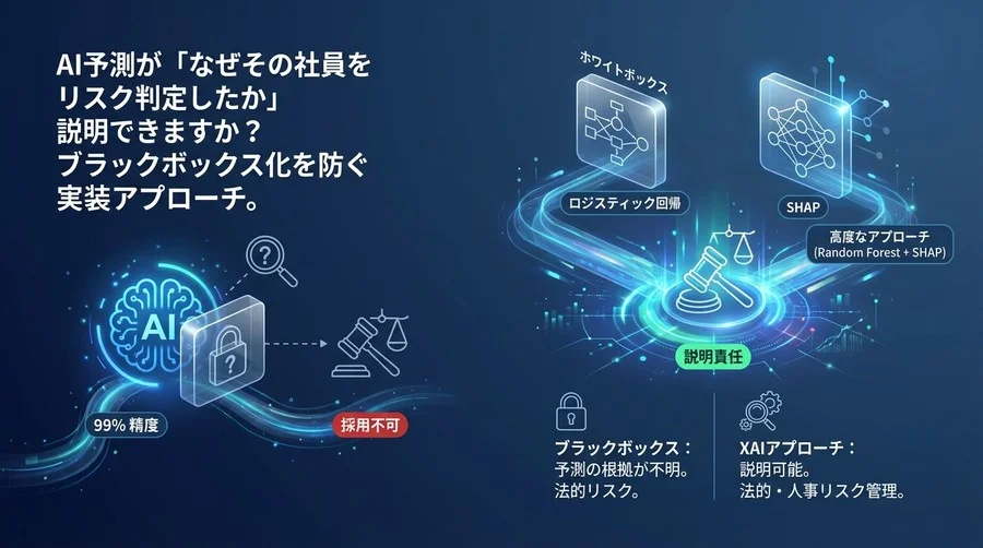 精度99%でも採用不可？勤怠AI予測で「説明責任」を果たすPython実装アプローチ【XAI】