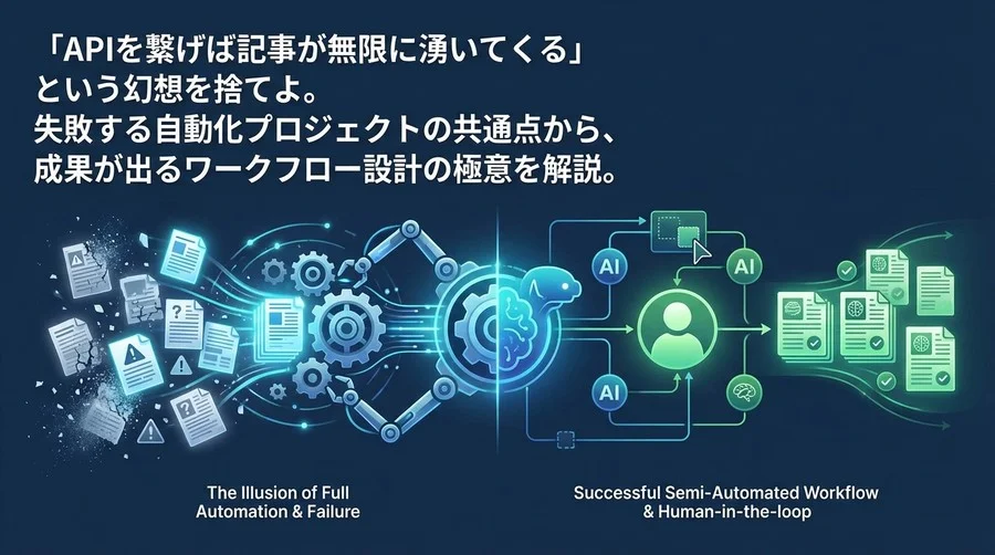 Make.comとOpenAI連携の「全自動化」は失敗する。成果を出すための半自動ワークフロー設計論
