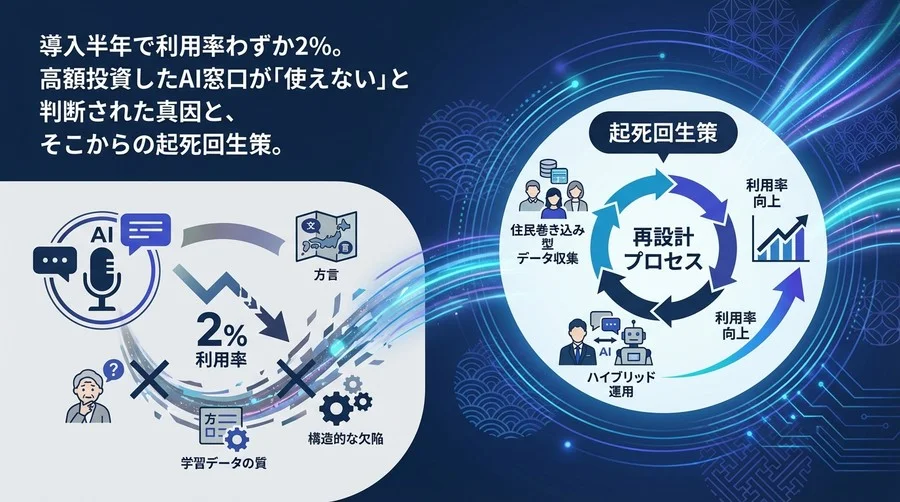 導入半年で利用率2%…高額AI窓口が「使えない」と判定された真因と起死回生のデータ戦略