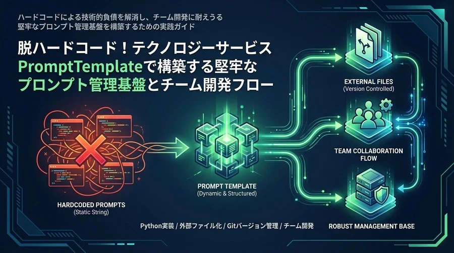 脱ハードコード！LangChain PromptTemplateで構築する堅牢なプロンプト管理基盤とチーム開発フロー