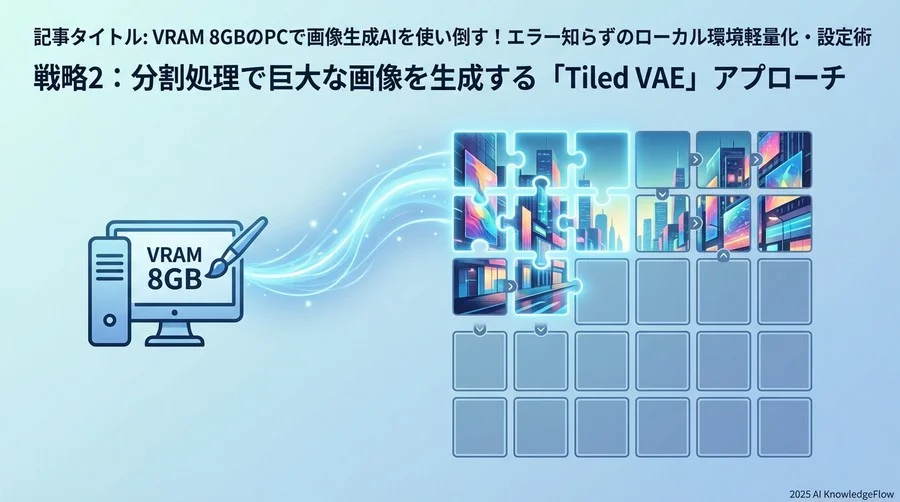 戦略2：分割処理で巨大な画像を生成する「Tiled VAE」アプローチ - Section Image