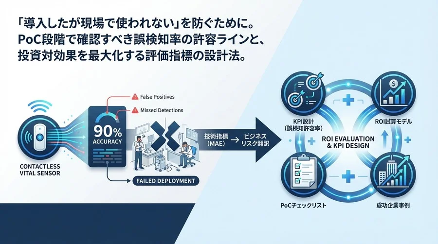 非接触バイタル検知の導入判断：精度90%でも現場で失敗する理由とROI評価法