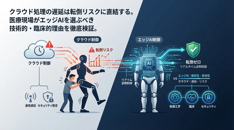 リハビリロボットの制御遅延は致命的？エッジAIが実現する「転倒ゼロ」の姿勢制御技術