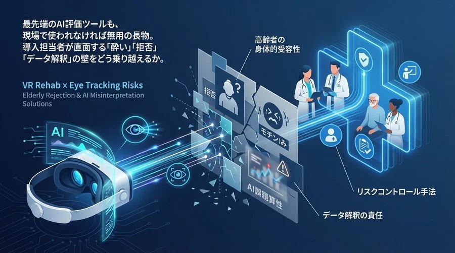 VRリハビリ×視線追跡の導入リスク：高齢者の拒否反応とAI誤検知の現実的対策