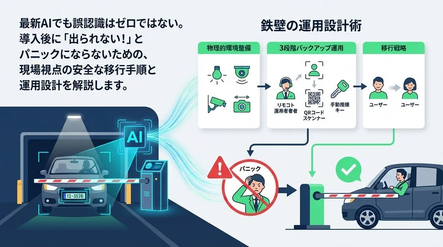 駐車場DXの落とし穴回避！AIナンバープレート認証で「現場パニック」を防ぐ鉄壁の運用設計術