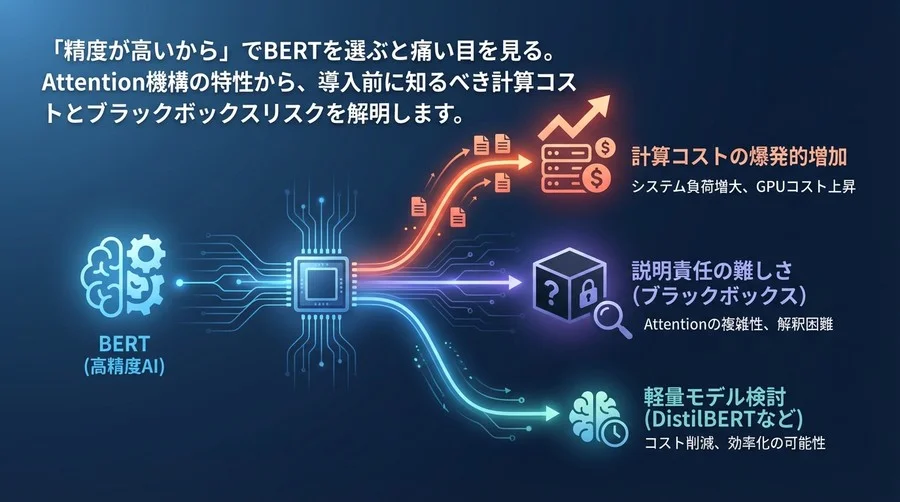 BERT導入の落とし穴：高精度の代償となる「計算コスト」と「運用リスク」を徹底解剖