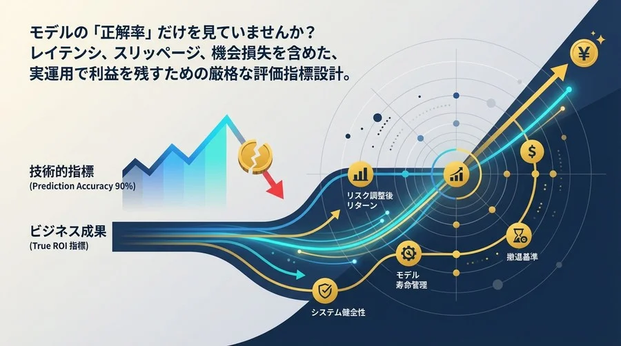 予測精度90%でも赤字？金融AIの実装で経営層を納得させる「真のROI指標」設計ガイド
