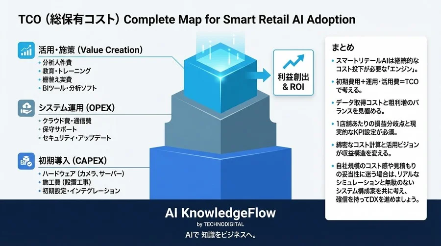 スマートリテールAIカメラの「真のコスト」完全試算：導入費から分析人件費まで、赤字を防ぐTCO徹底解剖 - Conclusion Image