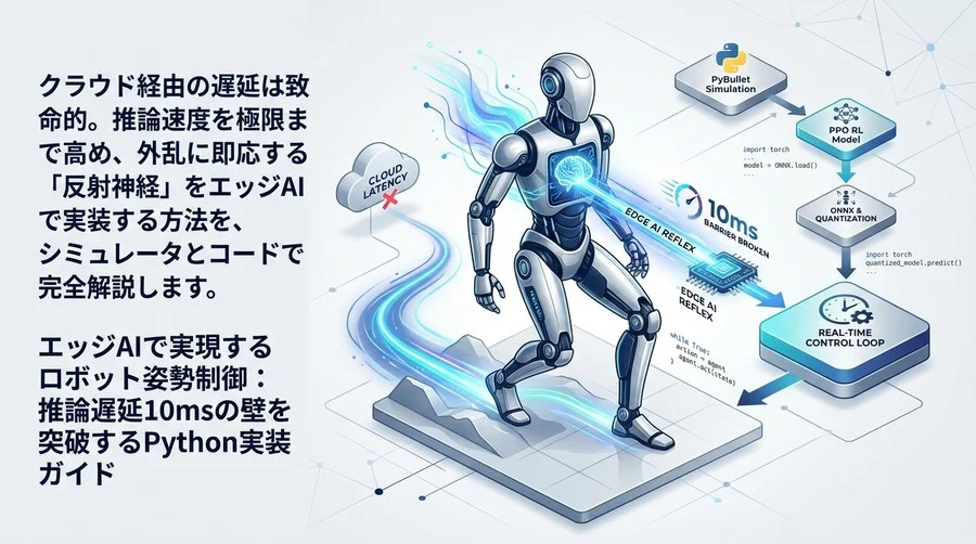 エッジAIで実現するロボット姿勢制御：推論遅延10msの壁を突破するPython実装ガイド