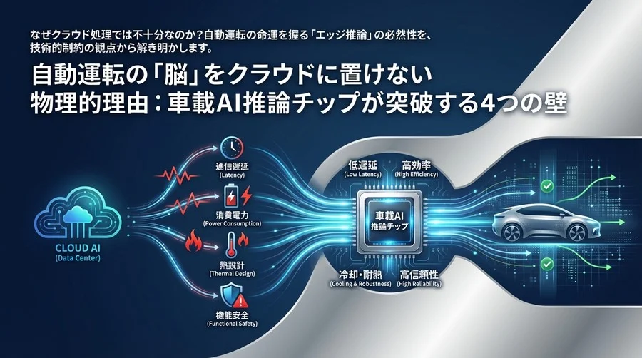 自動運転の「脳」をクラウドに置けない物理的理由：車載AI推論チップが突破する4つの壁
