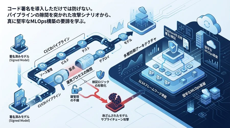 署名済みモデルがなぜ改ざんされたのか？MLOpsパイプラインの盲点とサプライチェーン攻撃対策の全貌