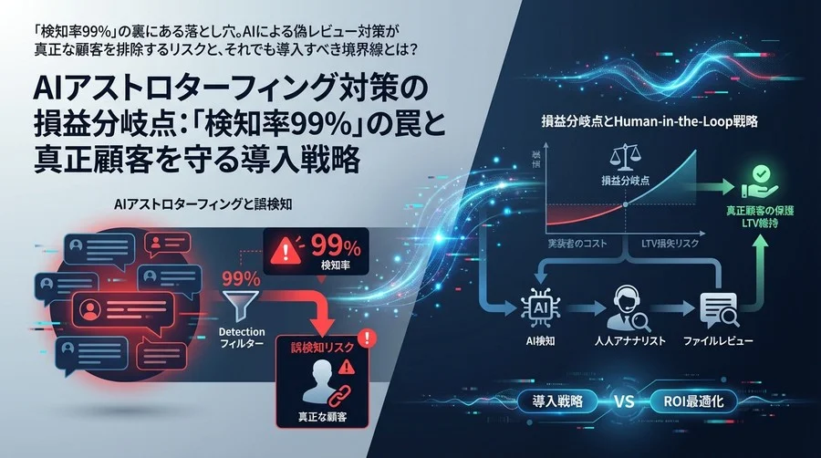 AIアストロターフィング対策の損益分岐点：「検知率99%」の罠と真正顧客を守る導入戦略