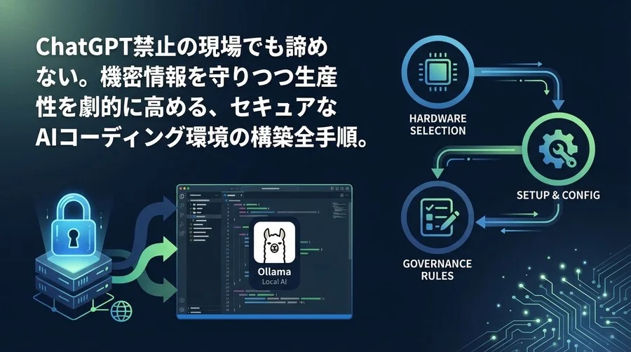 「Copilot禁止」を乗り越える。VS Code×Ollamaで構築する、機密情報流出ゼロの最強ローカル開発環境
