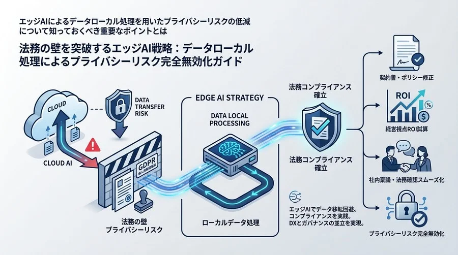 法務の壁を突破するエッジAI戦略：データローカル処理によるプライバシーリスク完全無効化ガイド