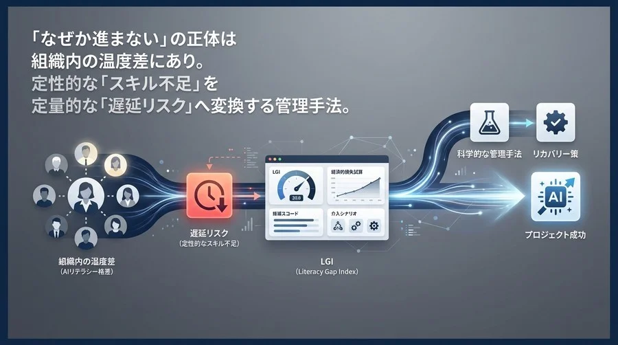 AIリテラシー格差を「遅延リスク」として数値化・予測するプロジェクト管理術