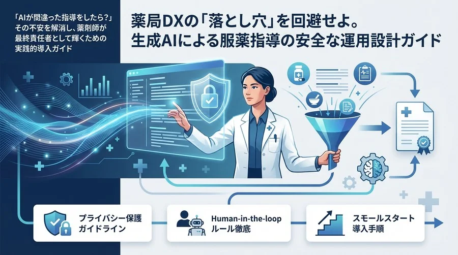 薬局DXの「落とし穴」を回避せよ。生成AIによる服薬指導の安全な運用設計ガイド